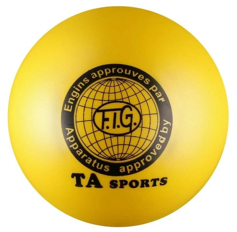 Реальное фото Мяч для художественной гимнастики 15 см 300 г металлик желтый I-1 от магазина СпортСЕ
