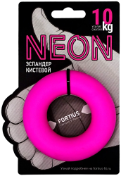 Эспандер кистевой 10кг Fortius Neon розовый H180701-10FP