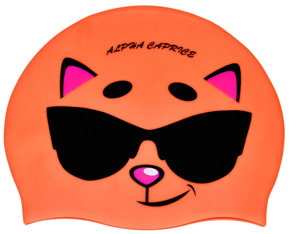 Реальное фото Шапочка для плавания Alpha Caprice CF-6 Orange от магазина СпортСЕ