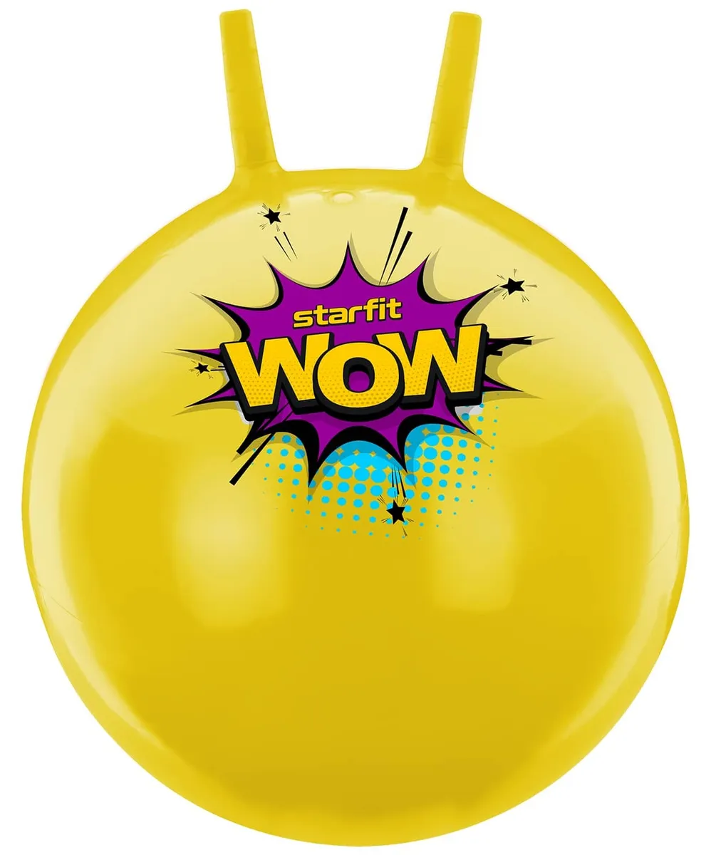 Реальное фото Мяч-попрыгун 55 см StarFit GB-411 650 гр с рожками антивзрыв желтый УТ-00020241 от магазина СпортСЕ