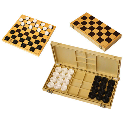 Шашки с шахматной доской 30*30см ES-0292