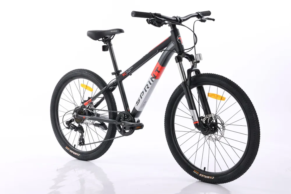 Реальное фото Велосипед TechTeam Sprint 24" (2023) чёрно-красный от магазина СпортСЕ