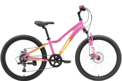 Велосипед Stark  Bliss 24.1 D (2023) розовый/оранжевый/белый