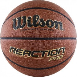 Мяч баскетбольный Wilson Reaction PRO №7 синт. PU бутил. камера коричневый WTB10137XB07 Мяч баскетбольный Wilson Reaction PRO №7 синт. PU бутил. камера коричневый WTB10137XB07