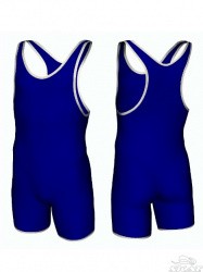 Трико борцовское Skat 6817/6317 средняя пройма синее