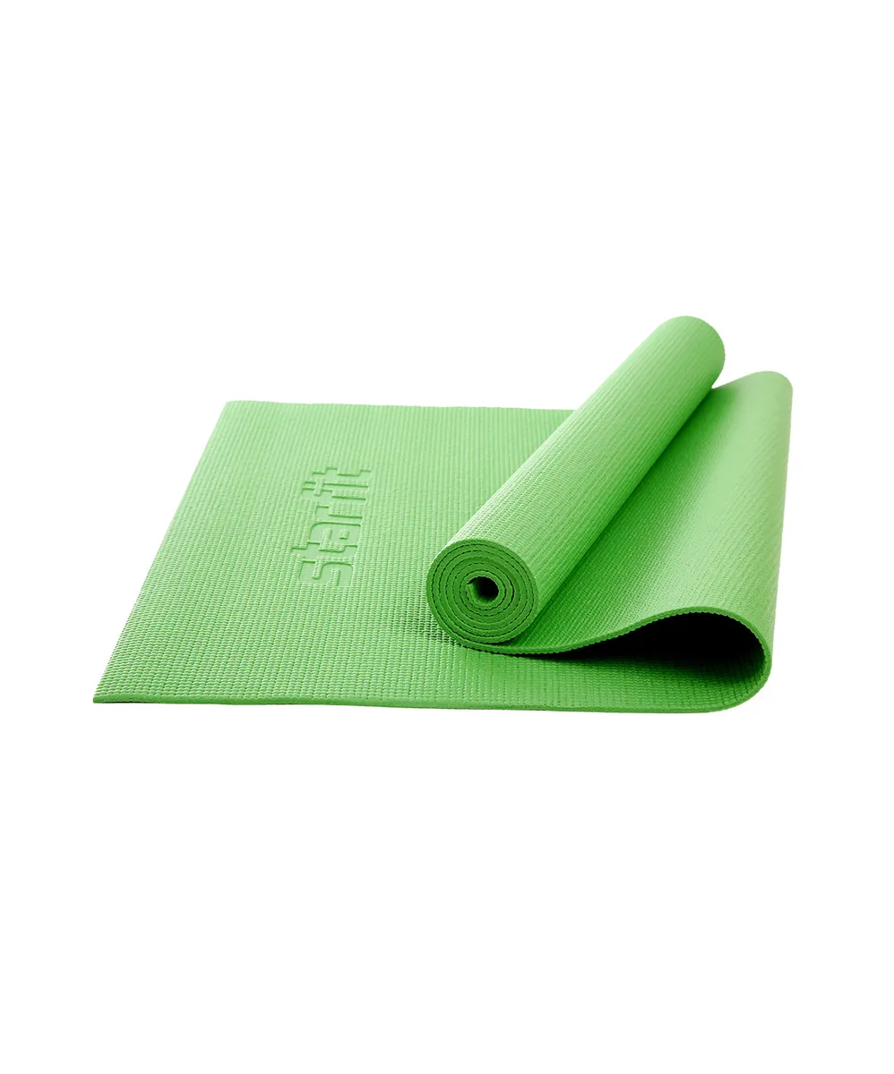 Реальное фото Коврик для йоги StarFit FM-101 PVC 173x61x0,5 см зеленый УТ-00018901 от магазина СпортСЕ