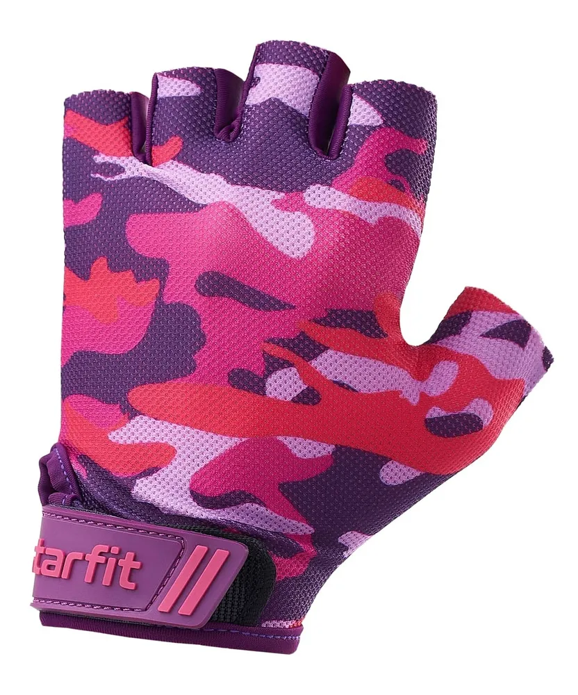 Реальное фото Перчатки StarFit WG-101 розовый камуфляж  УТ-00020801 от магазина СпортСЕ