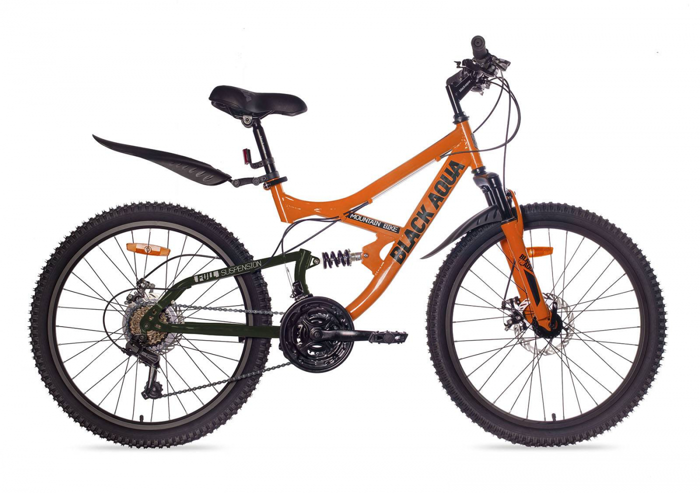 Реальное фото Велосипед Black Aqua Mount 1461 D matt 24" оранжевый-хаки GL-209D от магазина СпортСЕ