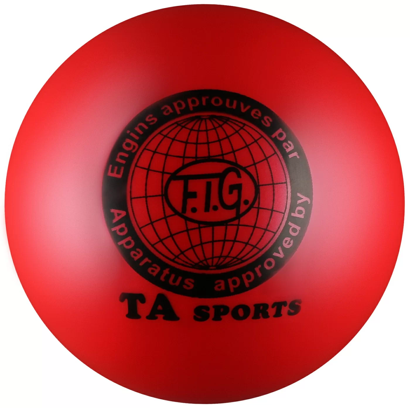 Реальное фото Мяч для художественной гимнастики 15 см 300 г металлик красный I-1 от магазина СпортСЕ