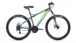Велосипед Forward Flash 26 2.2 D (2022) серый матовый/ярко-зеленый