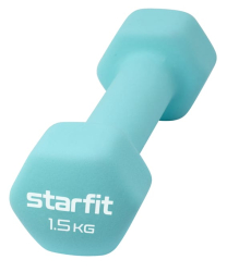 Гантель неопреновая 1.5 кг StarFit DB-201 мятный ЦБ-00001427