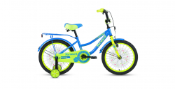 Велосипед Forward Funky 18 (2020-2021) голубой/ярко-зеленый 1BKW1K1D1024