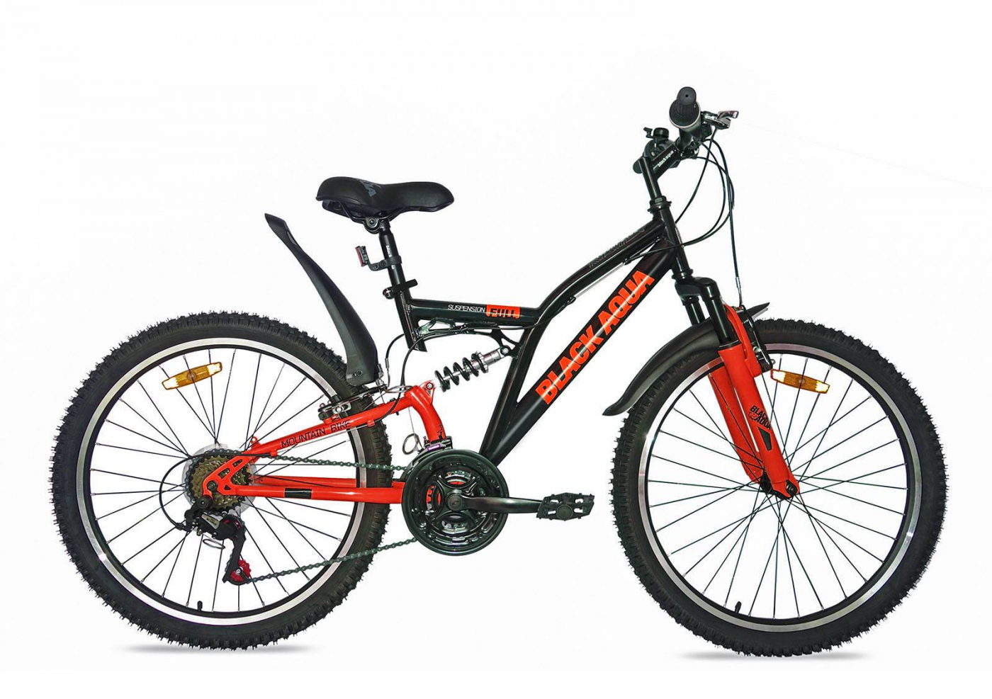 Реальное фото Велосипед Black Aqua Mount 1431 V 24" черный-красный GL-203V от магазина СпортСЕ