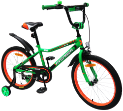 Велосипед 18" AVENGER SUPER STAR, зеленый/черный