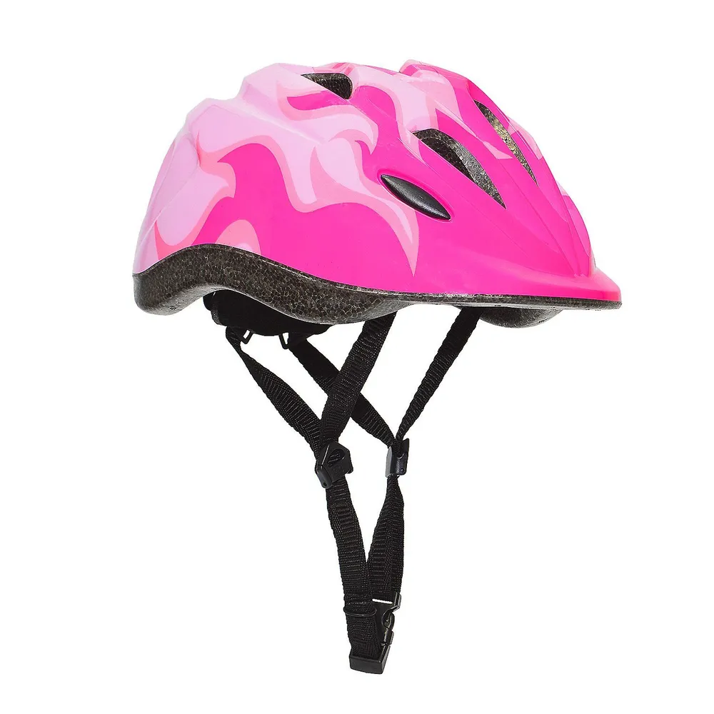 Реальное фото Шлем Flame с регулировкой размера (50-57) розовый от магазина СпортСЕ