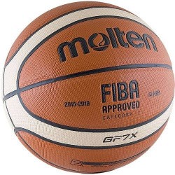 Мяч баскетбольный Molten BGF7X №7 FIBA Appr, 12 пан, синт.кожа (ПУ) кор-беж-чер Мяч баскетбольный Molten BGF7X №7 FIBA Appr, 12 пан, синт.кожа (ПУ) кор-беж-чер