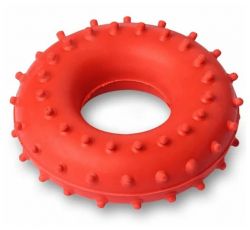 Эспандер-кольцо кистевой 15 кг массажный красный ЭРКМ-15