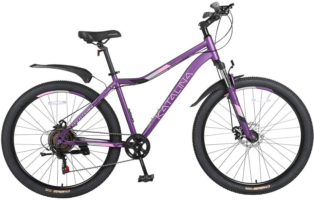 Реальное фото Велосипед TechTeam Katalina 27.5" фиолетовый от магазина СпортСЕ