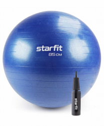 Фитбол 85 см StarFit GB-109 1500 гр антивзрыв с ручным насосом темно-синий УТ-00020234 Фитбол 85 см StarFit GB-109 1500 гр антивзрыв с ручным насосом темно-синий УТ-00020234