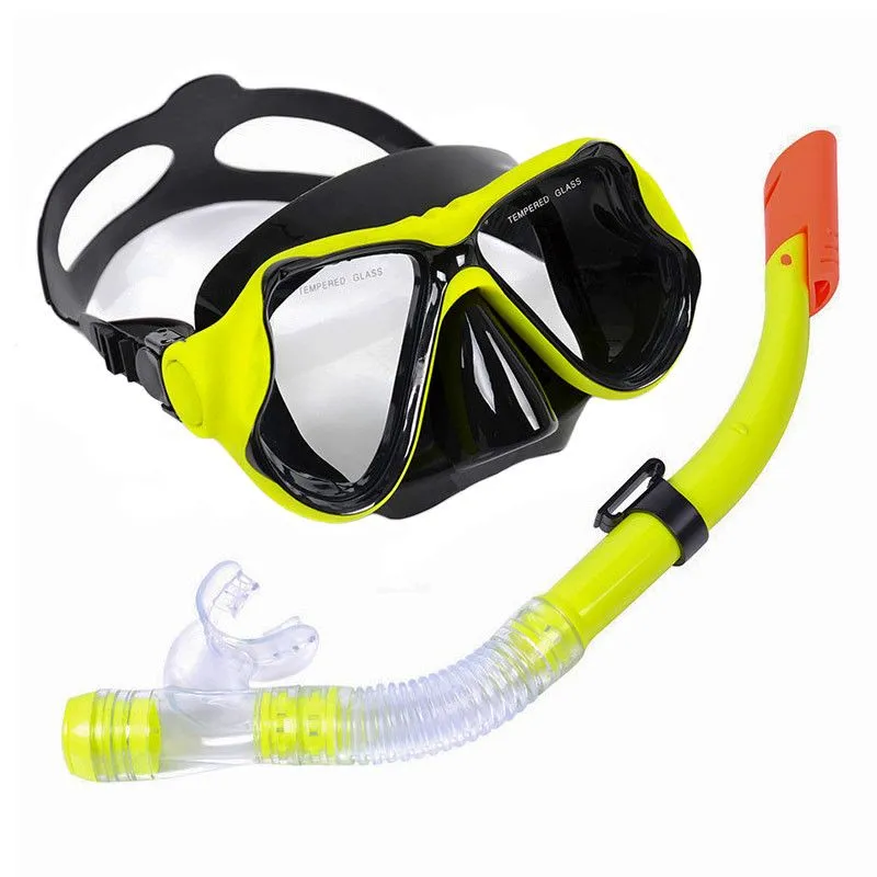 Реальное фото Набор для плавания E33175-5 взрослый маска+трубка (силикон) желтый 10020253 от магазина СпортСЕ