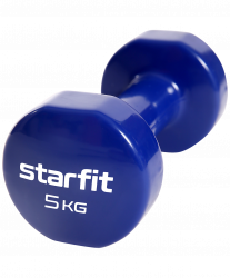 Гантель виниловая 5 кг StarFit Core DB-101 темно-синий (1 шт) УТ-00018827 Гантель виниловая 5 кг StarFit Core DB-101 темно-синий (1 шт) УТ-00018827