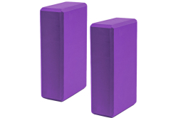 Блоки для йоги BE300-4 полумягкие 2 штуки фиолетовый (E40574)