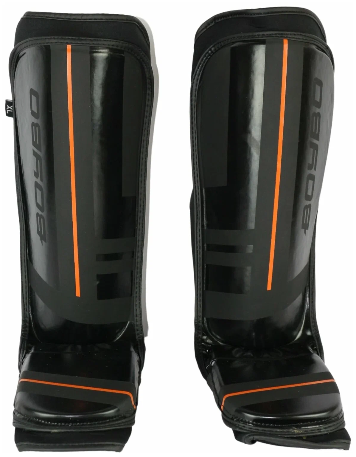 Реальное фото Защита голени и стопы BoyBo B-series черно-оранжевый от магазина СпортСЕ