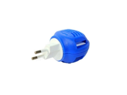 Электрофумигатор универсальный с поворотной вилкой и индикатором синий